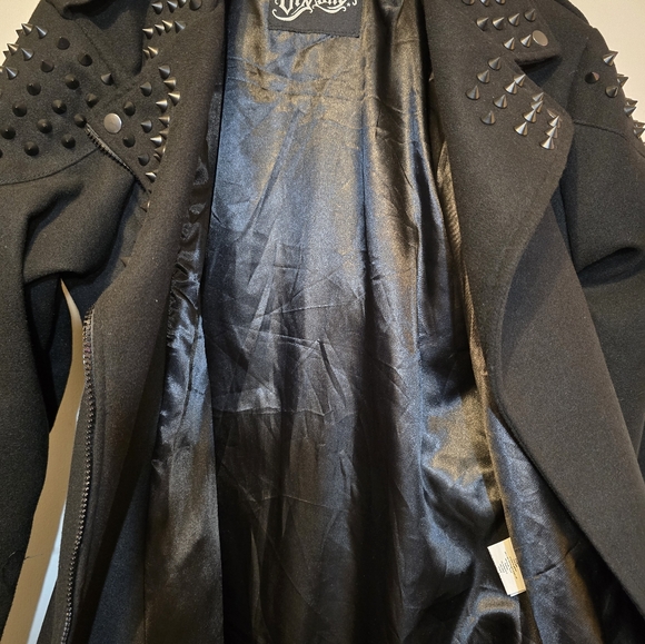 Vixxsin Women's Studded moto style coat size L - Picture 8 of 13